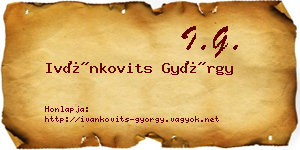 Ivánkovits György névjegykártya